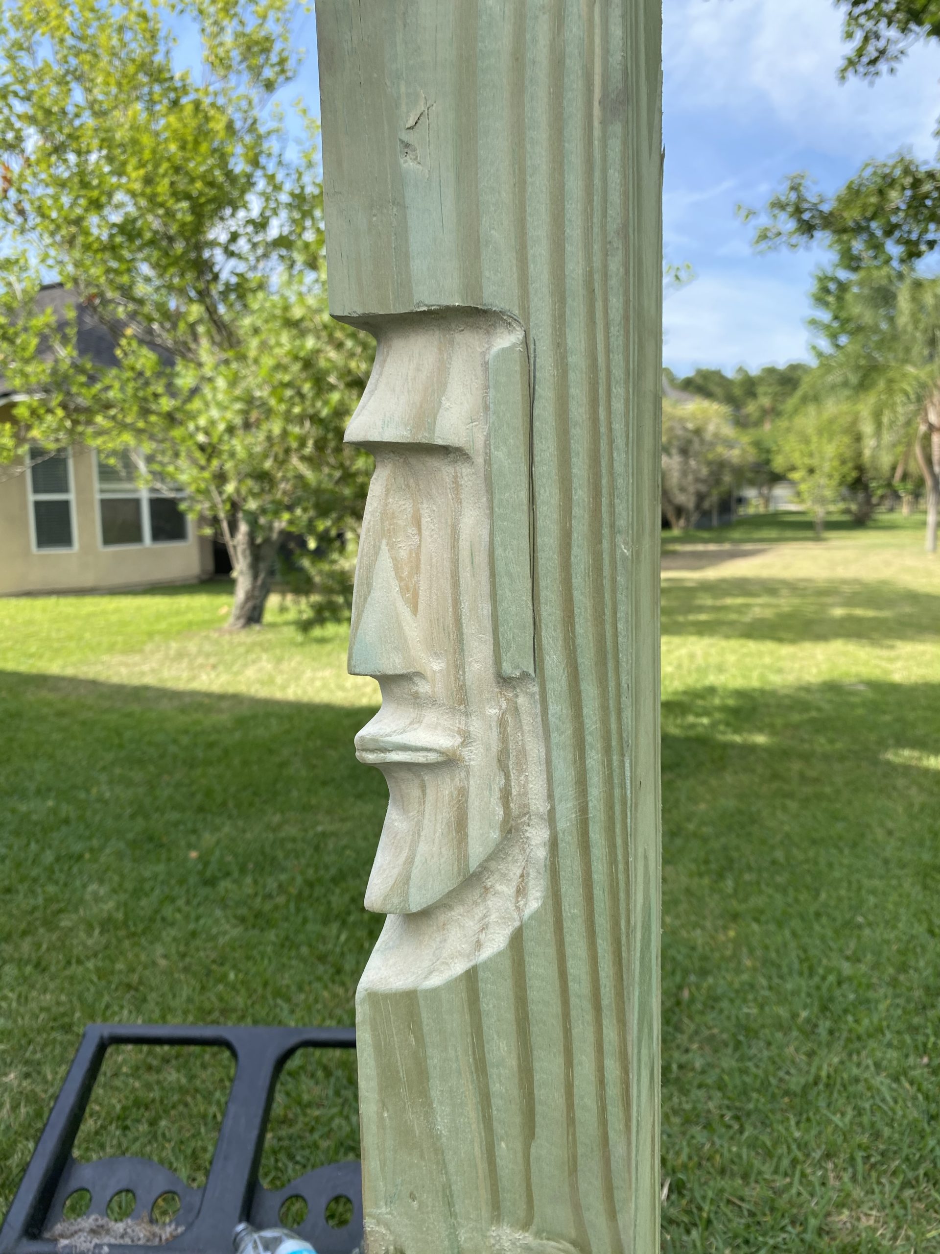 Detailing a hammock post