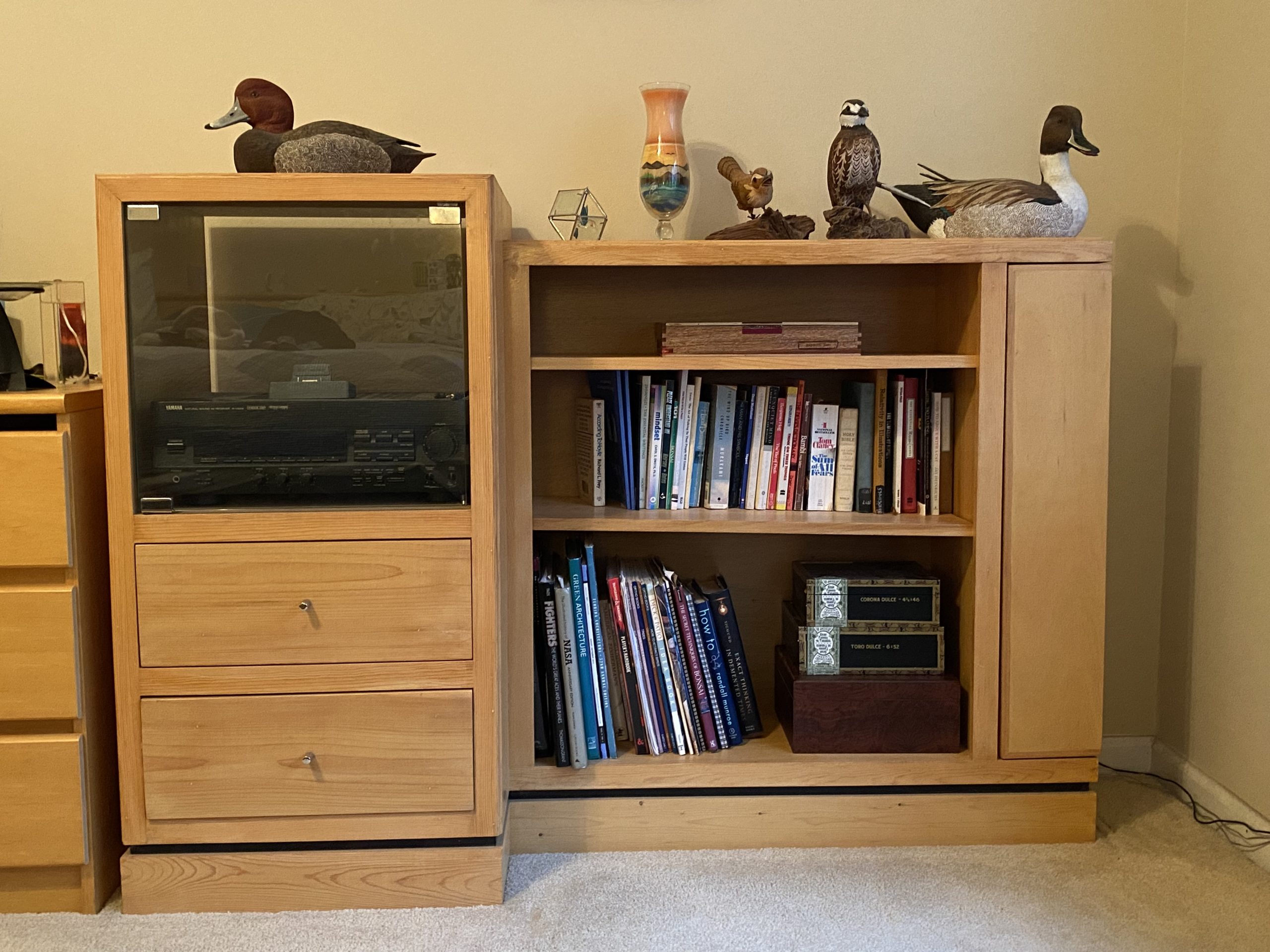 Entertainment center and bookshelf